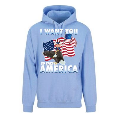 I Want You To Party America Unisex Surf Hoodie