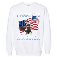 I Want You To Party America Garment-Dyed Sweatshirt