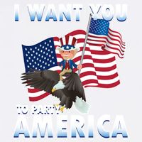 I Want You To Party America Garment-Dyed Sweatshirt