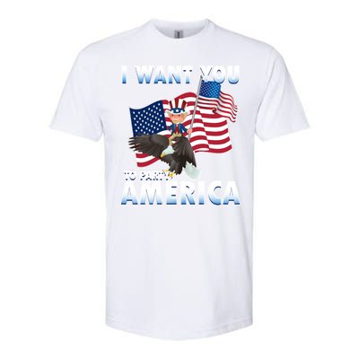 I Want You To Party America Softstyle CVC T-Shirt