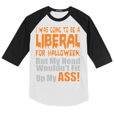 I Was Going To Be Liberal For Halloween Costume Kids Colorblock Raglan Jersey