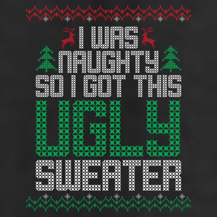 I Was Naughty So I Got This Ugly Christmas Sweater Cool Comfort Performance Bucket Hat