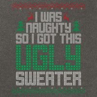 I Was Naughty So I Got This Ugly Christmas Sweater Cotton Canvas Backpack