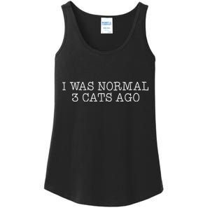 I Was Normal 3 Cats Ago Ladies Essential Tank