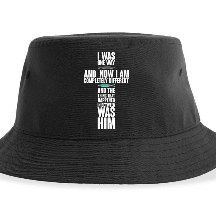 I Was One Way And Now I Am Completely Different Cross Sustainable Bucket Hat