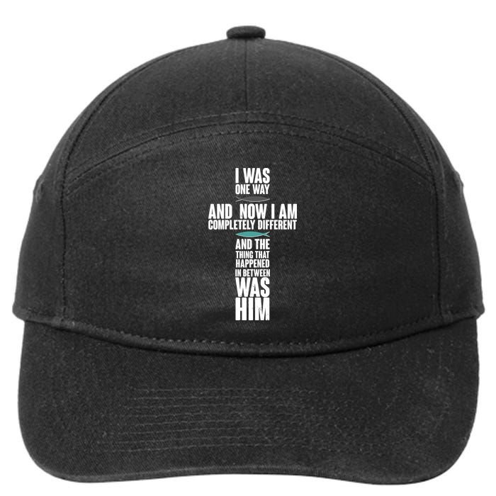 I Was One Way And Now I Am Completely Different Cross 7-Panel Snapback Hat