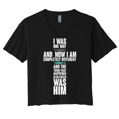 I Was One Way And Now I Am Completely Different Cross Crop Top