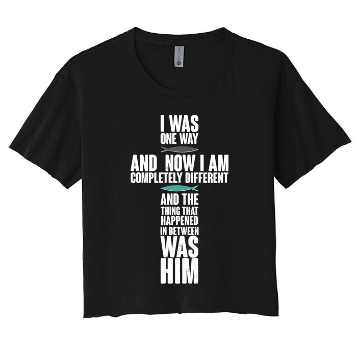 I Was One Way And Now I Am Completely Different Cross Crop Top