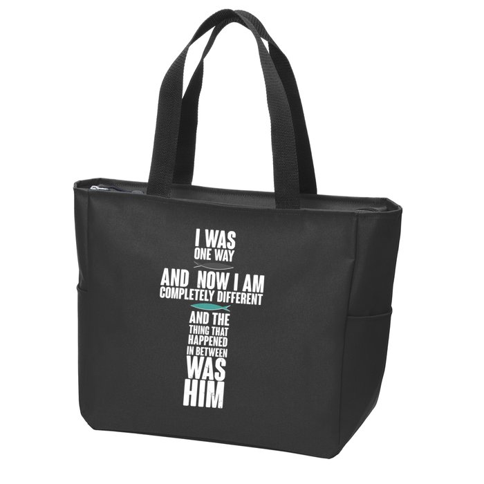 I Was One Way And Now I Am Completely Different Cross Zip Tote Bag
