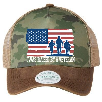 I Was Raised By A Veteran Legacy Tie Dye Trucker Hat