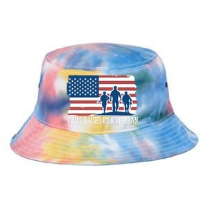 I Was Raised By A Veteran Tie Dye Newport Bucket Hat