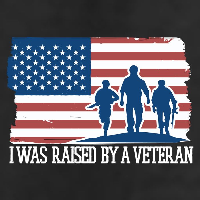 I Was Raised By A Veteran 7 Panel Mesh Trucker Snapback Hat