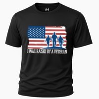 I Was Raised By A Veteran Cooling Performance Crew T-Shirt