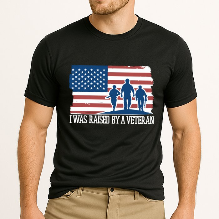 I Was Raised By A Veteran Cooling Performance Crew T-Shirt