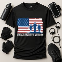I Was Raised By A Veteran Cooling Performance Crew T-Shirt