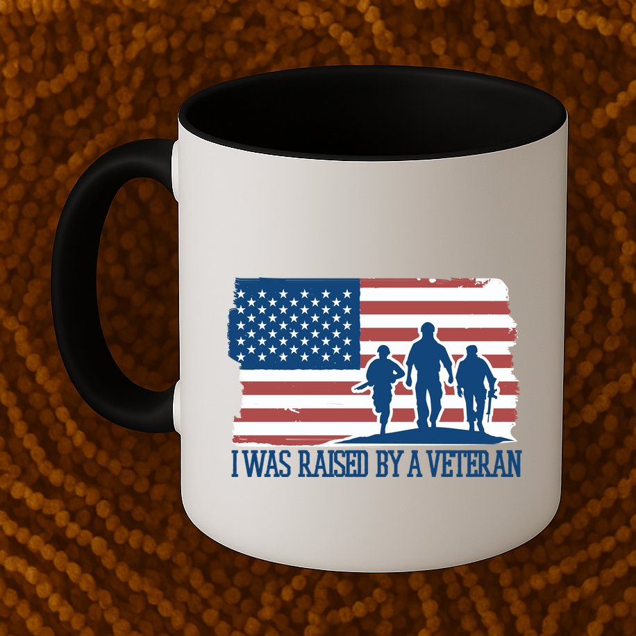 I Was Raised By A Veteran Mug