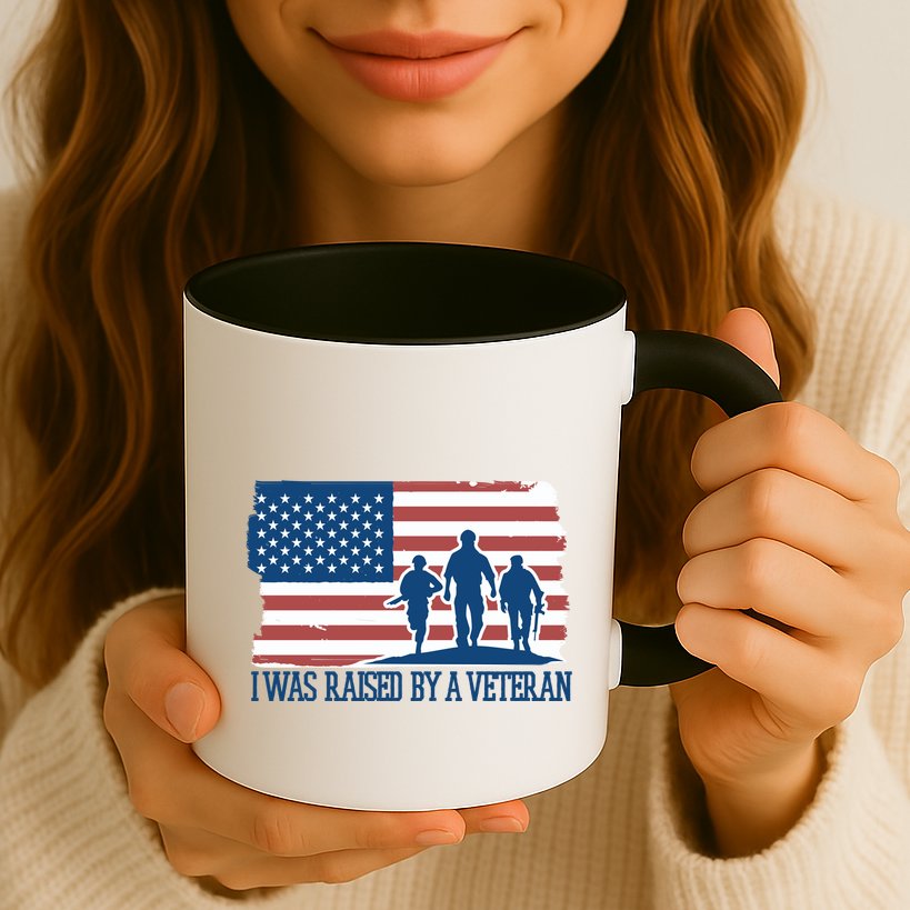 I Was Raised By A Veteran Mug