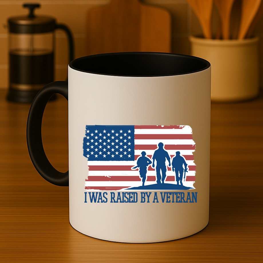 I Was Raised By A Veteran Mug