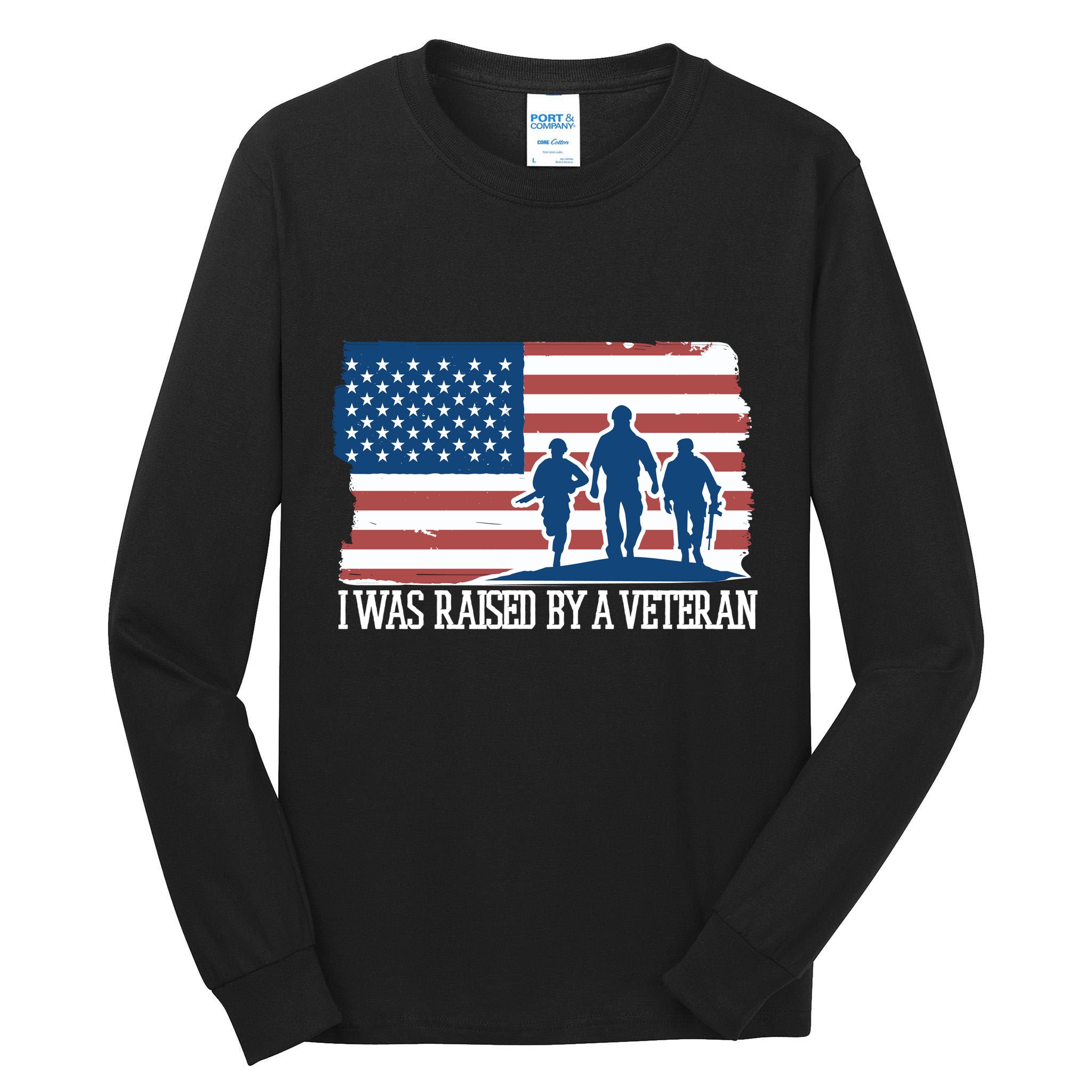 I Was Raised By A Veteran Tall Long Sleeve T-Shirt