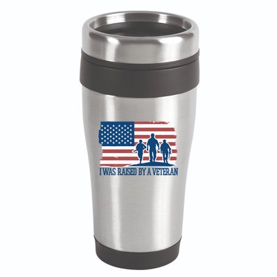 I Was Raised By A Veteran 16oz Travel Tumbler