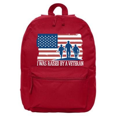 I Was Raised By A Veteran 16 in Basic Backpack