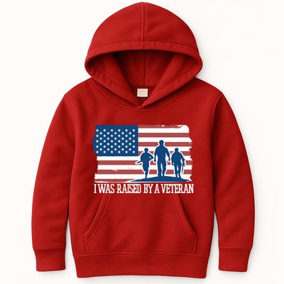 I Was Raised By A Veteran Kids Hoodie
