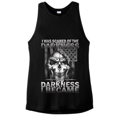 I Was Scared Of The Darkness So I Became The Darkness Ladies PosiCharge Tri-Blend Wicking Tank