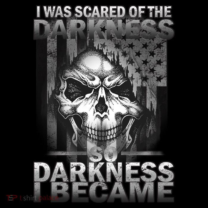 I Was Scared Of The Darkness So I Became The Darkness Flexfit Unipanel Trucker Cap