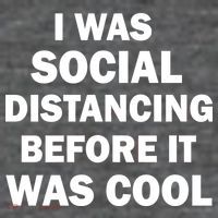 I Was Social Distancing Before It Was Cool Flexfit Unipanel Trucker Cap
