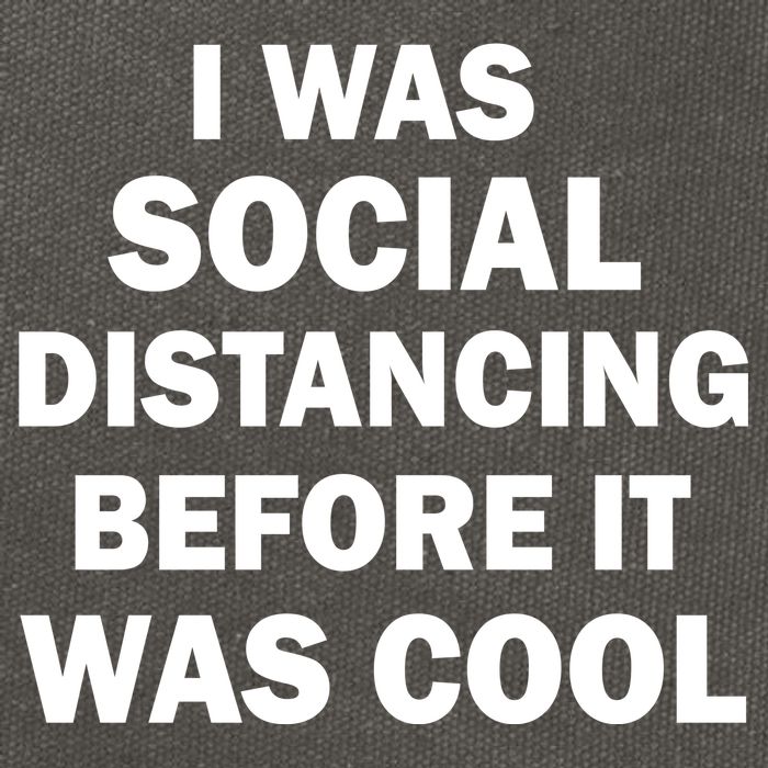 I Was Social Distancing Before It Was Cool Cotton Canvas Backpack
