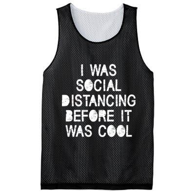 I Was Social Distancing Before it Was Cool Funny Pandemic Mesh Reversible Basketball Jersey Tank