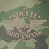 I Was Social Distancing Before It Was Cool Skull Badge Legacy Tie Dye Trucker Hat
