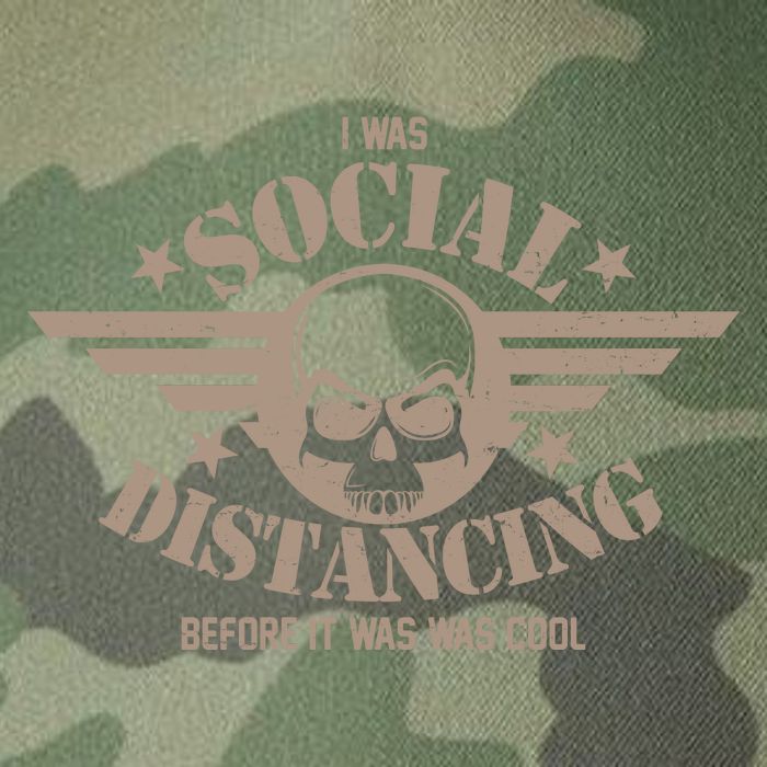 I Was Social Distancing Before It Was Cool Skull Badge Legacy Tie Dye Trucker Hat