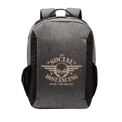 I Was Social Distancing Before It Was Cool Skull Badge Vector Backpack