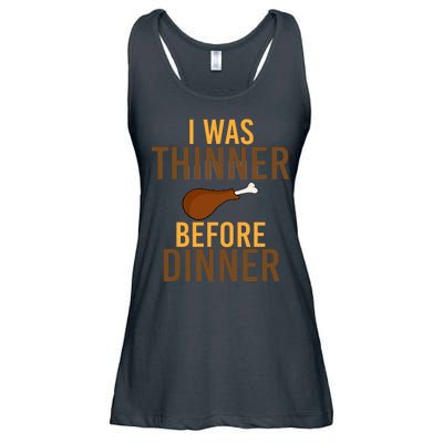 I Was Thinner Before Thanksgiving Dinner Ladies Essential Flowy Tank