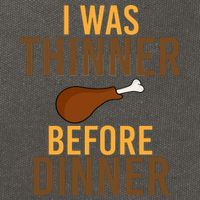 I Was Thinner Before Thanksgiving Dinner Cotton Canvas Backpack