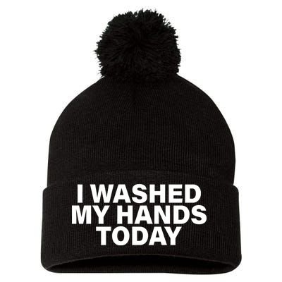 I Washed My Hands Today Pom Pom 12in Knit Beanie