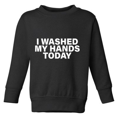 I Washed My Hands Today Toddler Sweatshirt