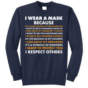 I Wear A Mask Because I Want to Protect You Sweatshirt