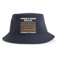 I Wear A Mask Because I Want to Protect You Sustainable Bucket Hat