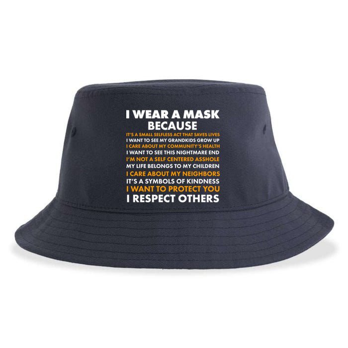 I Wear A Mask Because I Want to Protect You Sustainable Bucket Hat