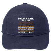 I Wear A Mask Because I Want to Protect You 7-Panel Snapback Hat