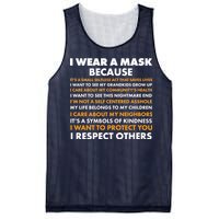 I Wear A Mask Because I Want to Protect You Mesh Reversible Basketball Jersey Tank