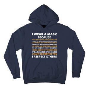 I Wear A Mask Because I Want to Protect You Tall Hoodie