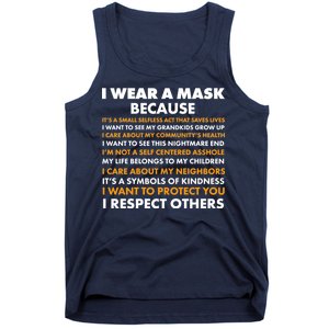 I Wear A Mask Because I Want to Protect You Tank Top