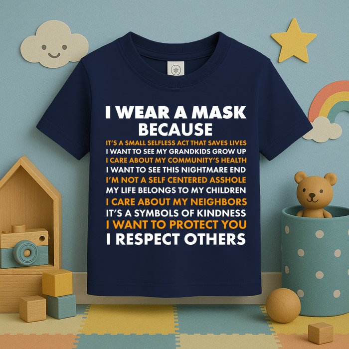 I Wear A Mask Because I Want to Protect You Toddler T-Shirt