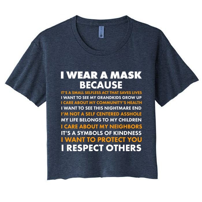 I Wear A Mask Because I Want to Protect You Crop Top