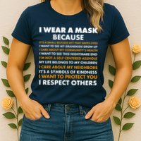 I Wear A Mask Because I Want to Protect You Womens T-Shirt
