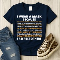 I Wear A Mask Because I Want to Protect You Womens T-Shirt