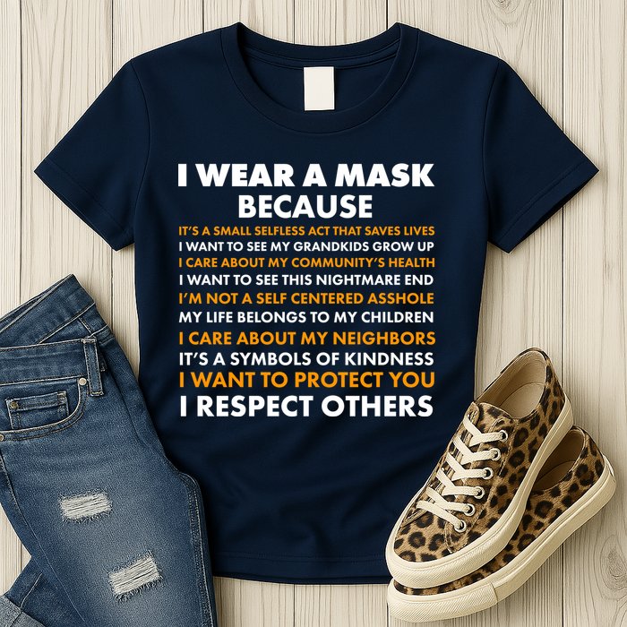 I Wear A Mask Because I Want to Protect You Womens T-Shirt